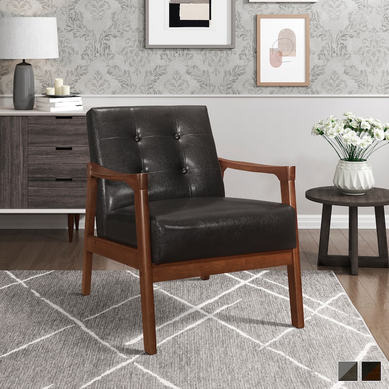 Rivulet Wood Arm Accent Chair