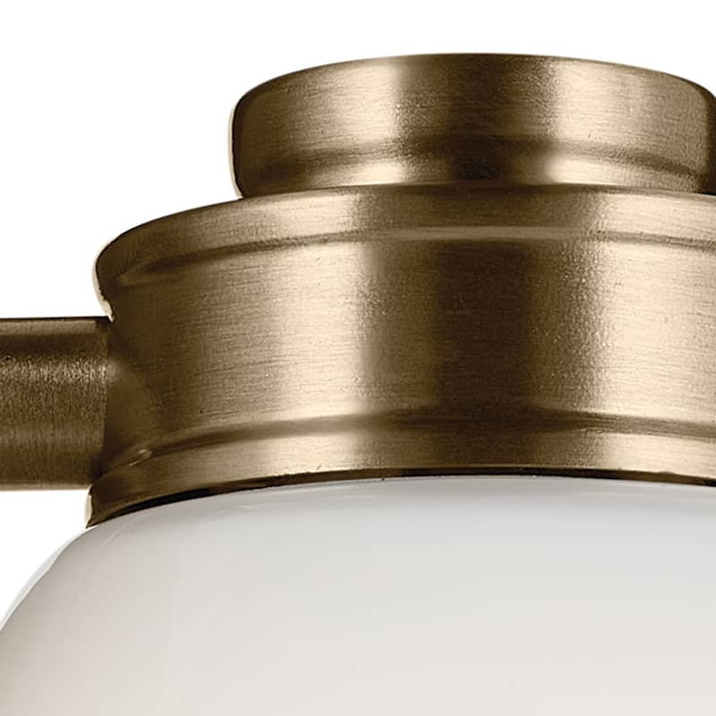 Kichler Lighting Shae 8.25" 1-Light Wall Sconce with White Opal Glass in Champagne Bronze
