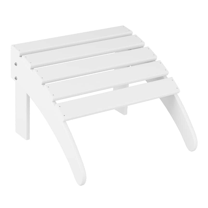 Aderson Outdoor Poly Adirondack Chair with Ottoman 4-Piece Set