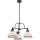 preview thumbnail 4 of 2, Quoizel Grant 3-Light 16" Transitional Chandelier in Palladian Bronze