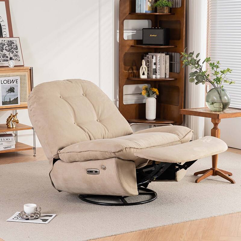 Power Swivel Recliner With USB Charger and Bluetooth Music Player