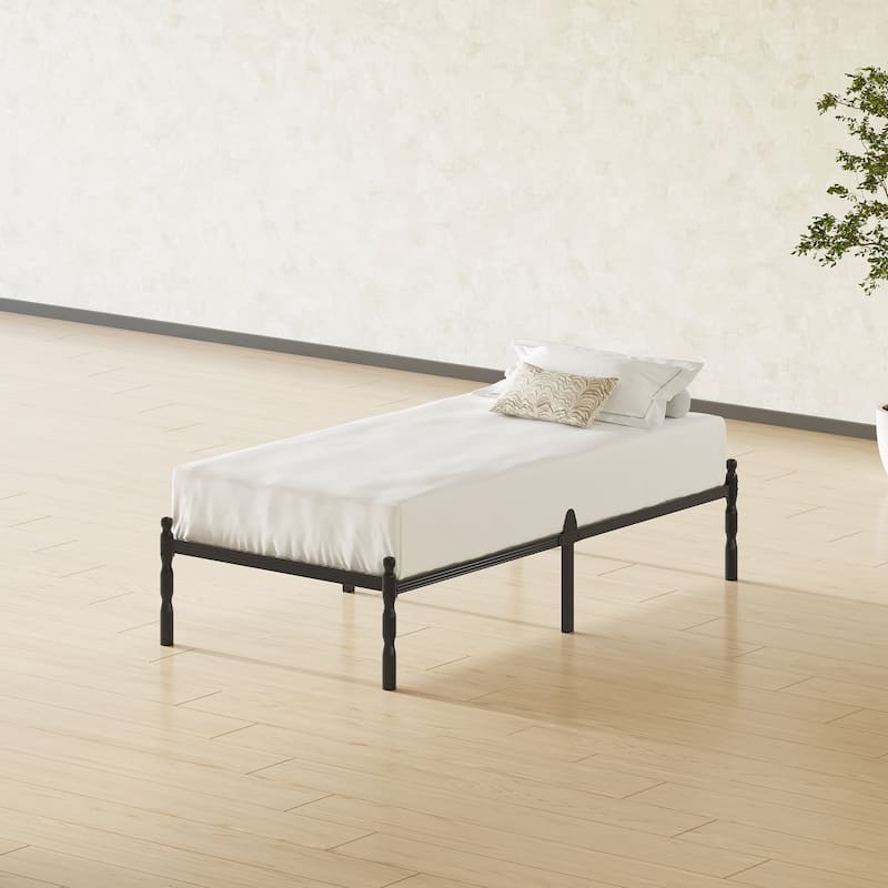 Heavy Duty Anti-Slip Metal Platform Bed with Side Baffles