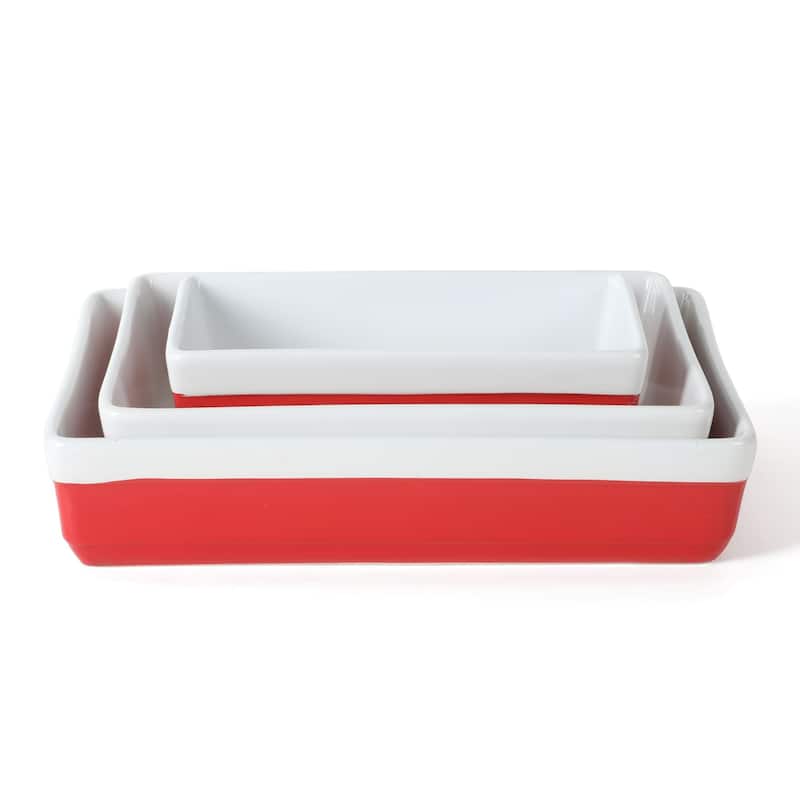 Martha Stewart 3 Piece Ceremic Bakeware Baker Set