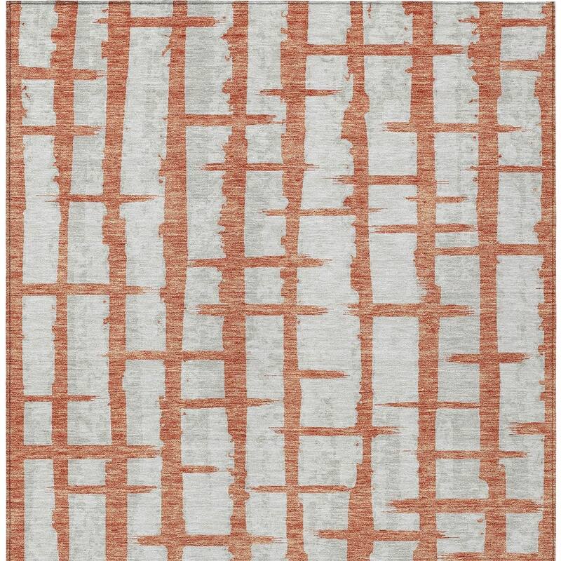 HomeRoots Striped Transitional Rectangle Outdoor Rug