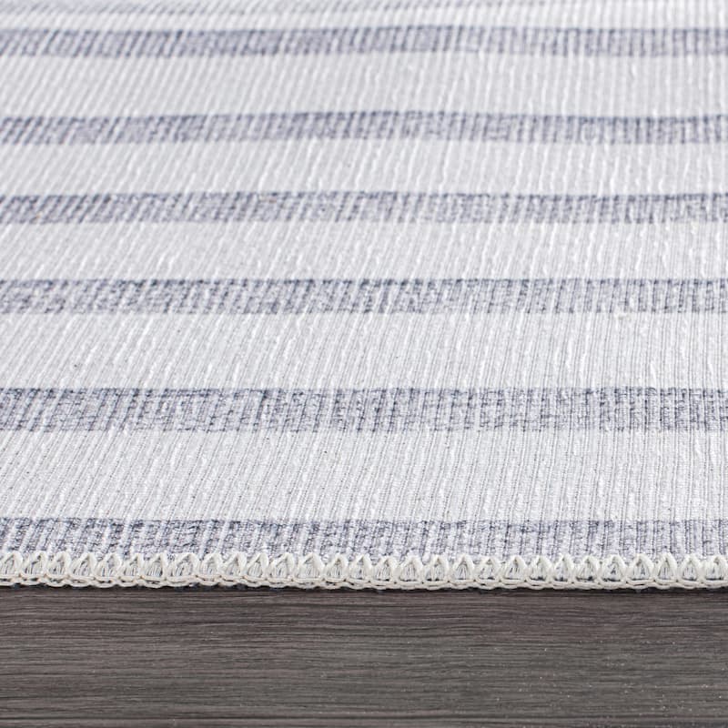 Contemporary Lines Machine Washable Area Rug