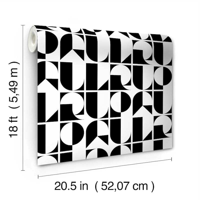 RuPaul RuDeco Black Peel and Stick Wallpaper