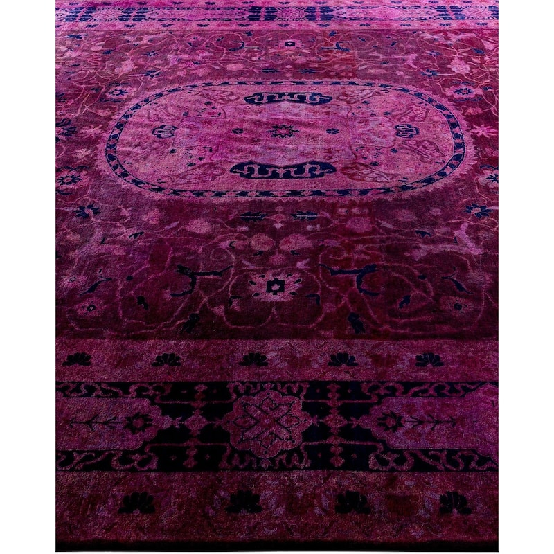 Contemporary Overdyed Wool Hand Knotted Area Rug - 8' 10" x 12' 3"