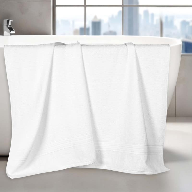 Eco-Friendly Sustainable Cotton Bath Sheet by Superior (Set of 2) - White