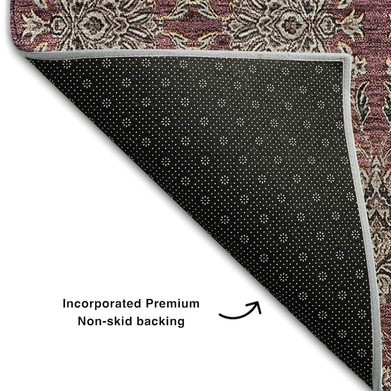 Premium Washable Super Soft Floral Borderless Mayfield Rug