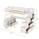 preview thumbnail 3 of 43, Twin Size Loft Bed with 7 Drawers 2 Shelves and Desk