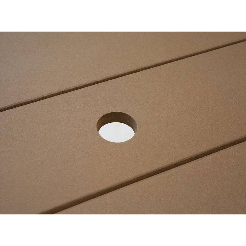 67" HDPE Outdoor Dining & Meeting Table, Weather-Resistant, Seats 6, Space-Saving Chair Slide-In