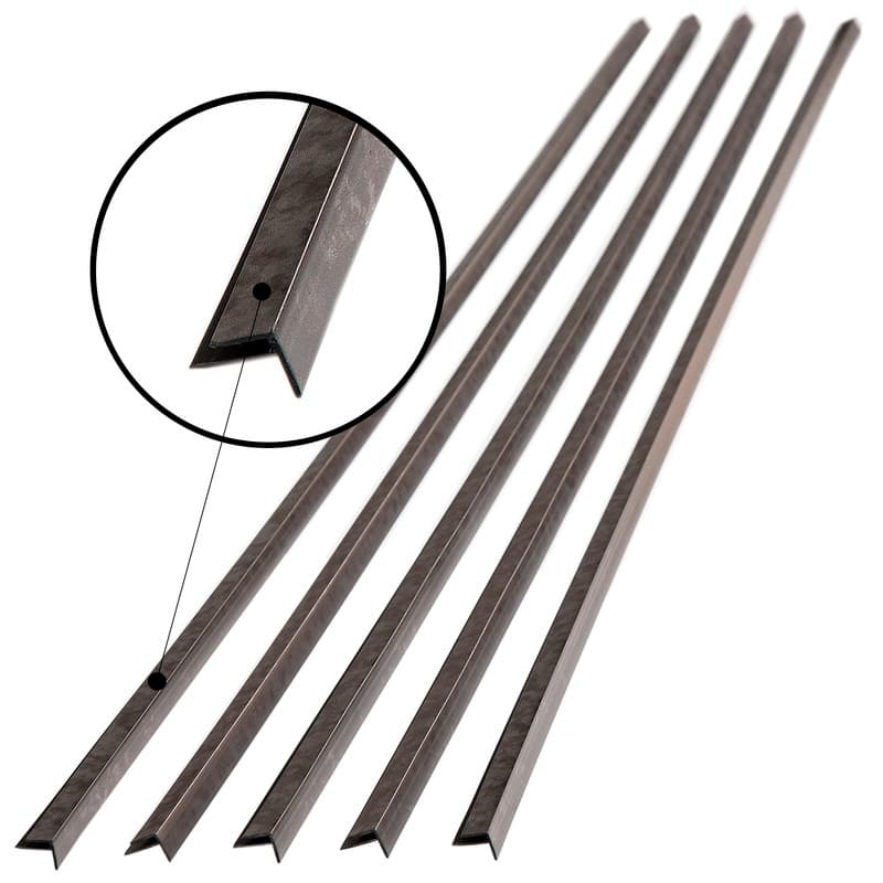 FASÄDE 47 in. Decorative Vinyl Outside Corner Trim Galvanized Steel (5 Pack) - 5 Pack