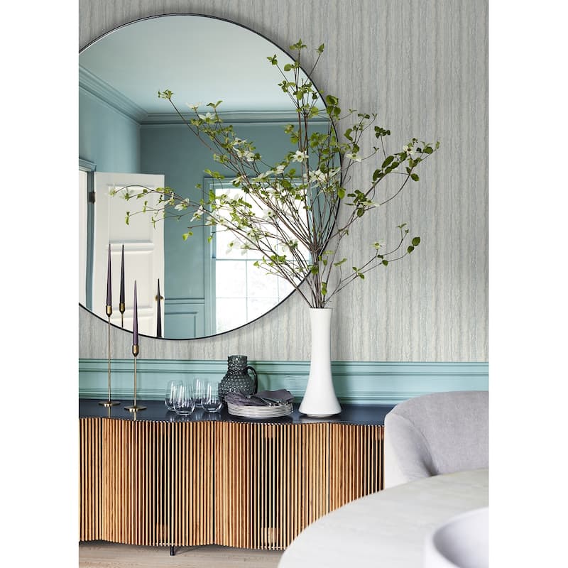 A-Street Prints Hilton Aqua Marbled Paper Wallpaper