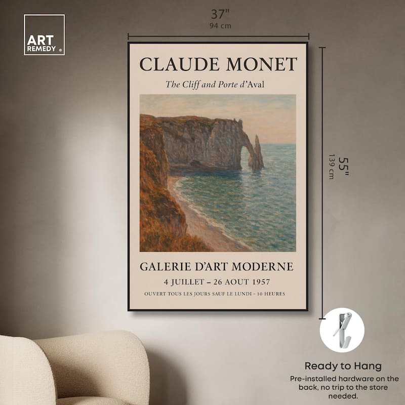 Monet's Seascape Canvas by Art Remedy