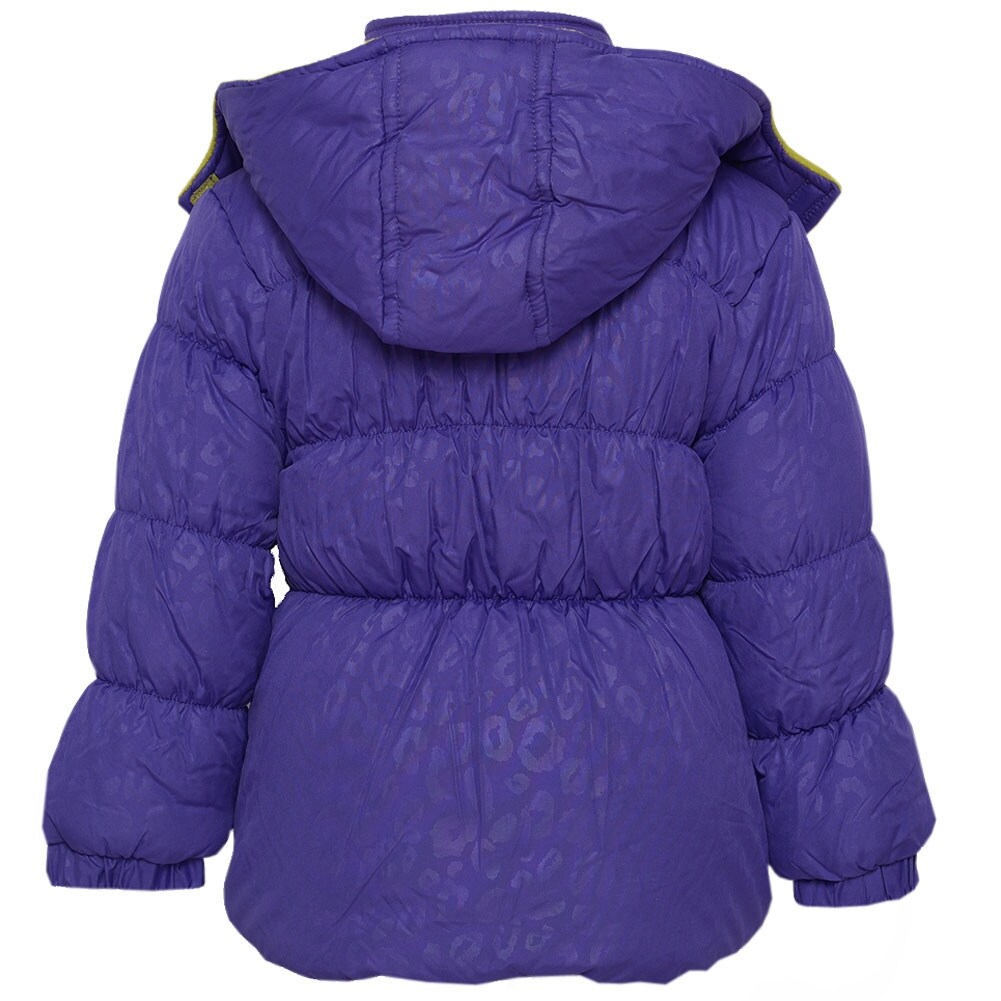 Shop Pink Platinum Little Girls Purple Lime Zipper Hooded Winter