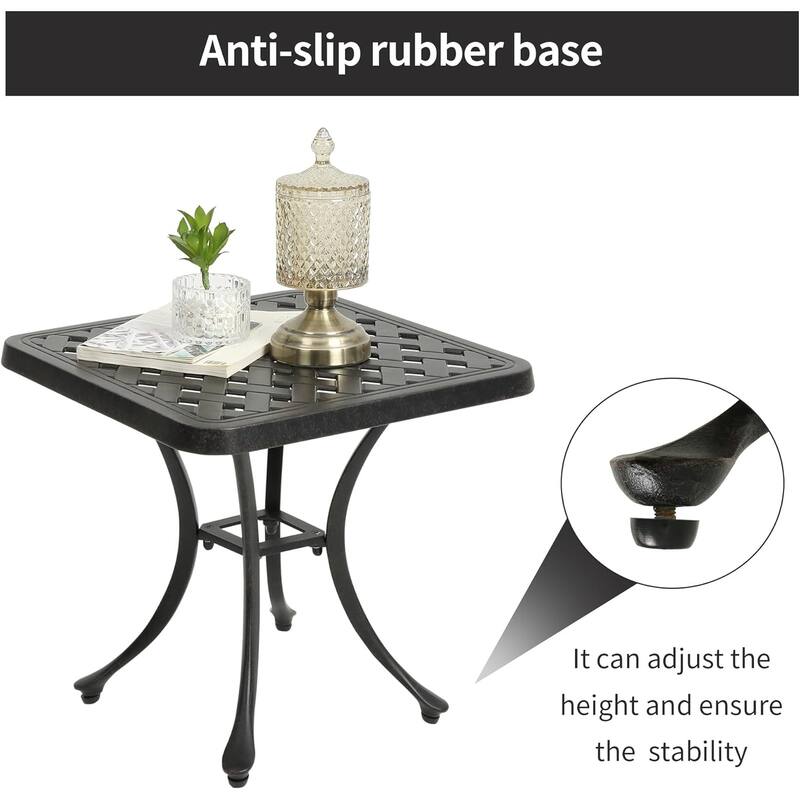Aluminum Outdoor Patio End Table