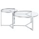 preview thumbnail 21 of 20, Delia 2-Piece Round Glass Top Nesting Coffee Table