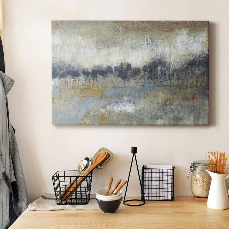 Cool Grey Horizon II Premium Gallery Wrapped Canvas - Ready to Hang