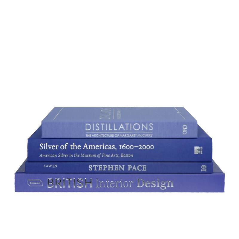 Books Blue Decorative Accessories: Denim & Silver ColorStak