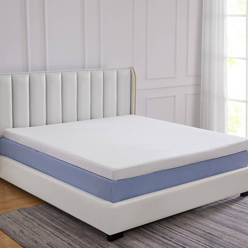 Cheer Collection 3 Inch Gel Infused Memory Foam Bed Topper