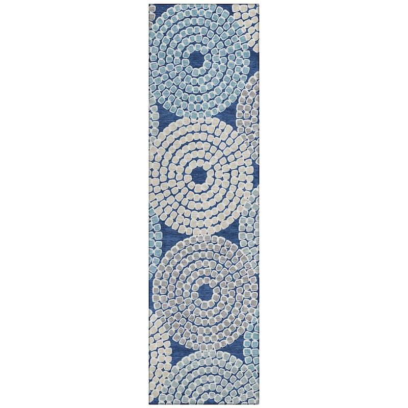 Machine Washable Indoor/ Outdoor Chantille Contemporary Geo Rug