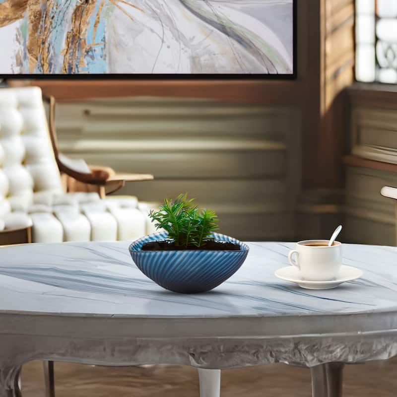 Allan Andrews Oceanic Wave Hand Blown Glass Bowl