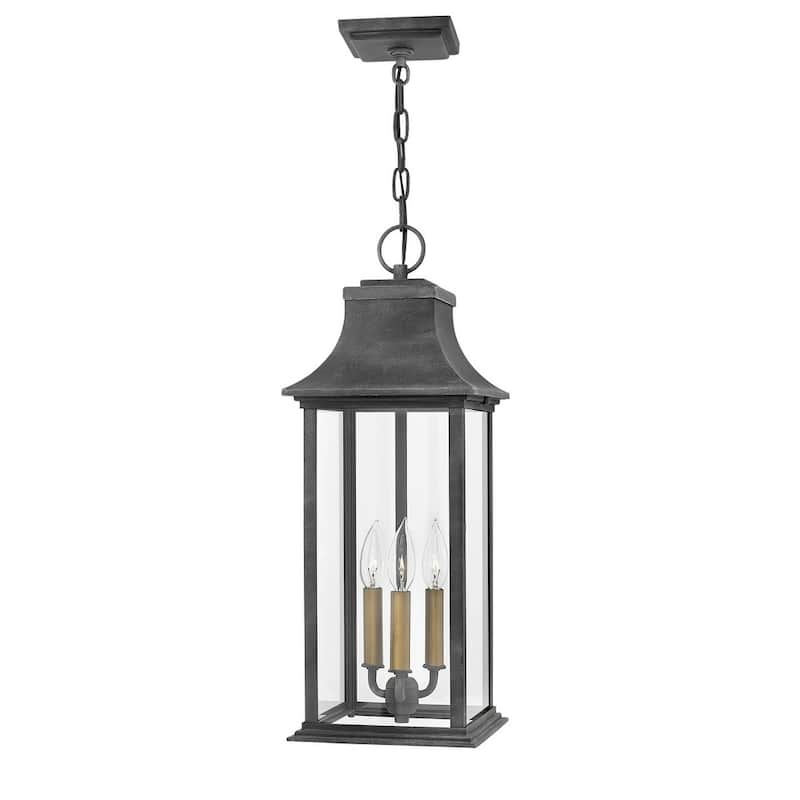 Hinkley Lighting Adair 3 Light 8-1/2" Wide Outdoor Heritage Mini - Aged Zinc