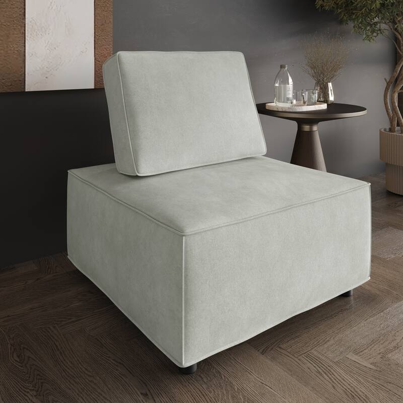 Clayfell Fandy Velvet Square Accent Chair