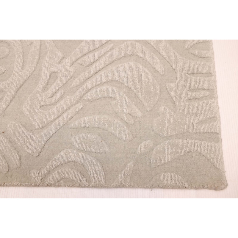 ECARPETGALLERY Hand Loomed Kashkuli Gabbeh Sage Wool Rug - 6'8 x 9'8