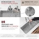 preview thumbnail 4 of 31, STYLISH 36 inch Stainless Steel 16G Double Bowl Workstation Sink - 36"x19"x10"