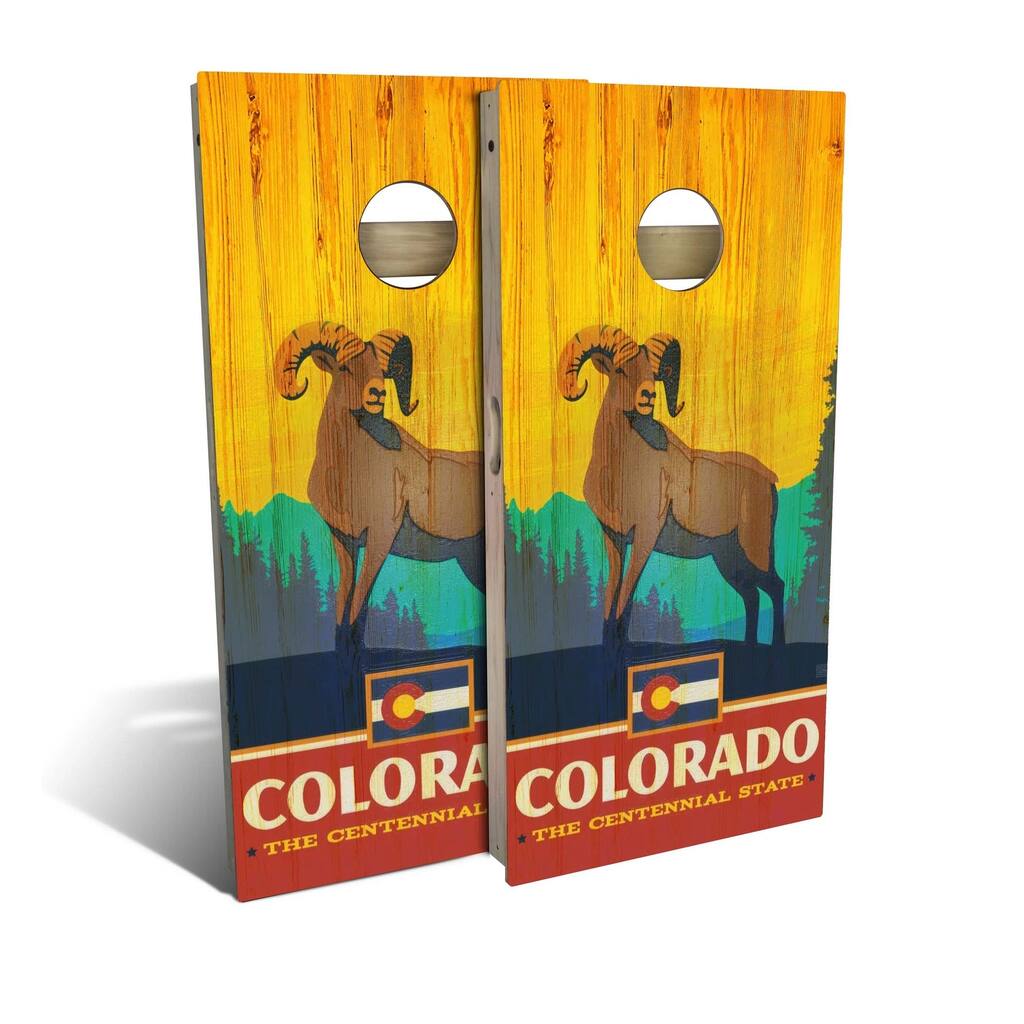 Colorado State Pride Outdoor Cornhole Board Set