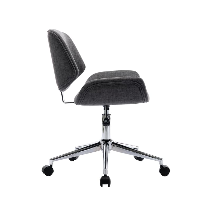 Porthos Home Orli Faux Leather or Fabric Mid-Century Office Chair