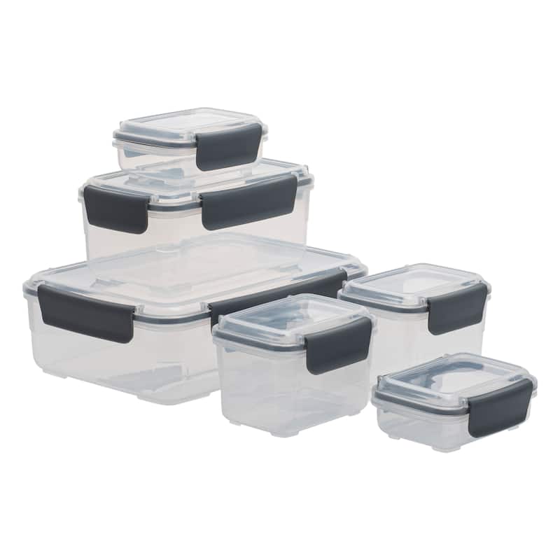 Kitchen Details 12 Piece Airtight Food Storage Container Set 10.04" x 7.48" x 3.35" Bed Bath