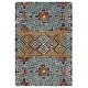 preview thumbnail 10 of 13, SAFAVIEH Handmade Aspen Agita Bohemian & Eclectic Tribal Wool Rug 2' x 3' - Blue/Gold - Rectangle