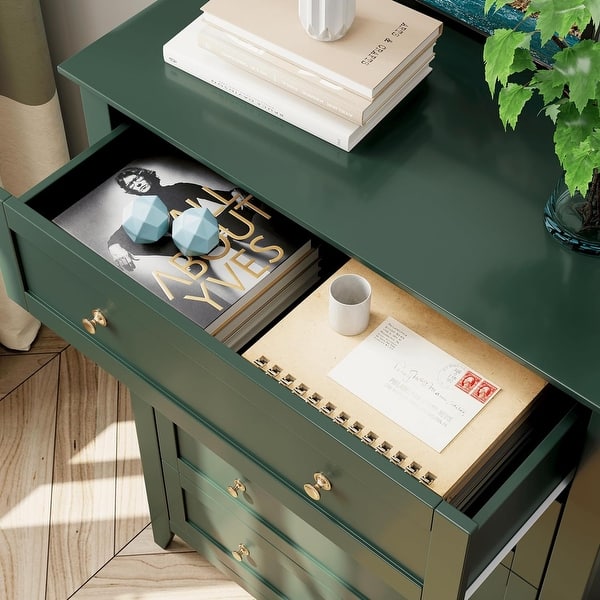 forest green dresser Bold & beautiful! This dark green dresser with gold hardware is the statement piece your home's been waiting for. Don't miss it at River City!