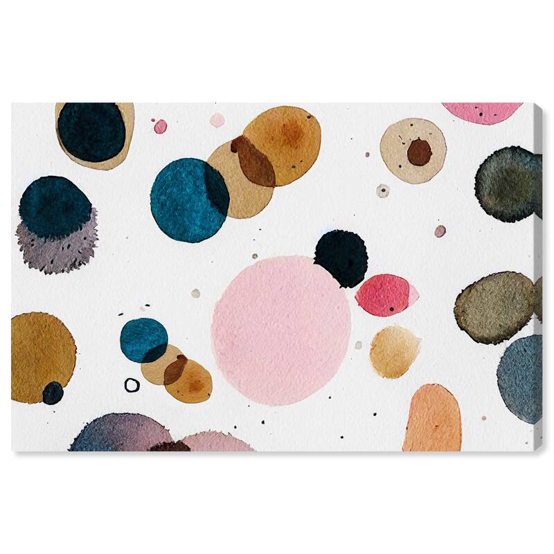Wynwood Studio Canvas Abstract Garden of Midcentury Brown and Ochre Mid-Century Modern Wall Art Canvas Print