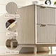 preview thumbnail 3 of 20, Modern Fluted 2 Drawer Lateral File Cabinet, Office Storage Cabinet