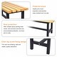 preview thumbnail 5 of 14, Outdoor Anticorrosive Wood Bench With Black Iron Legs