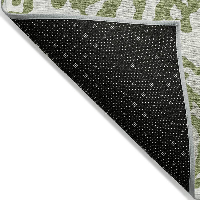 Machine Washable Indoor/ Outdoor Chantille Abstract Animal Print Rug