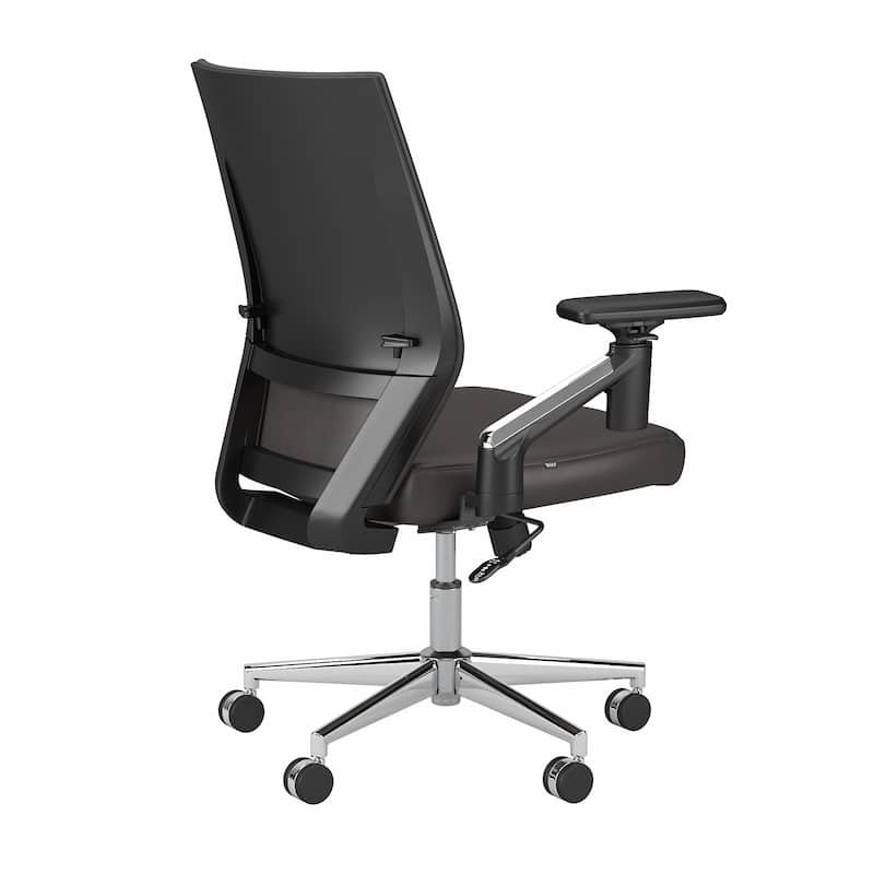 Laguna Mid Back Leather Office Chair by Bush Business Furniture