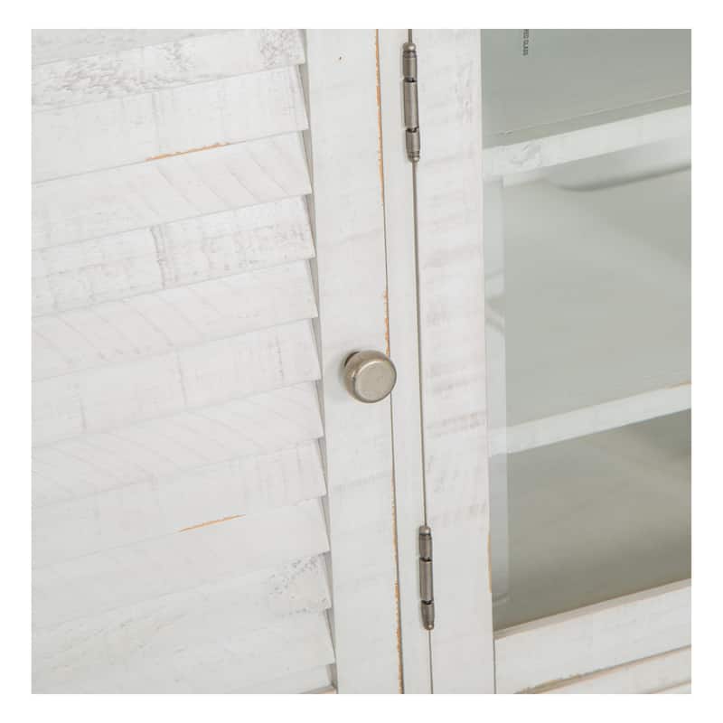 Magnussen Home Newport Alabaster Entertainment Wall - 114"W x 18"D x 86"H