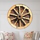 preview thumbnail 8 of 7, Designart 'Antique Wagon Wheel' Oversized Farmhouse Wall CLock