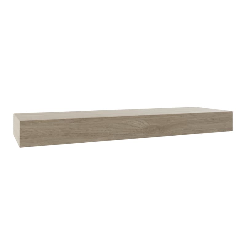 Sermata Floating Hollow Teak Wall Shelf