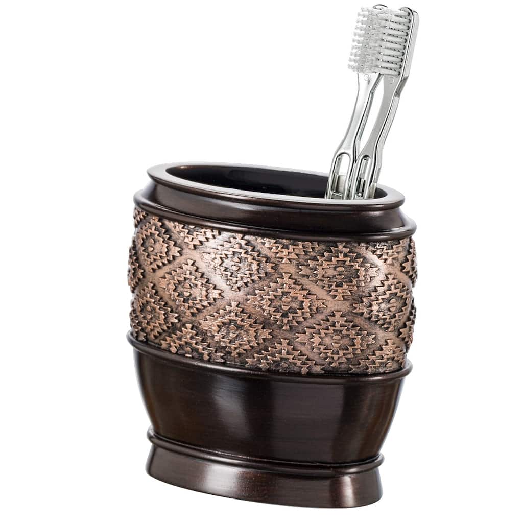 Creative Scents Dublin Brown Toothbrush Holders for Bathrooms - 1 Pack