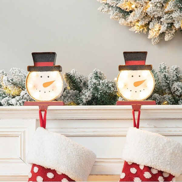 Glitzhome led marquee stocking holder online