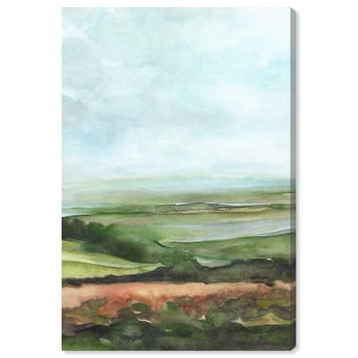 Watercolor Horizon Canvas by Art Remedy, Gallery Wrapped