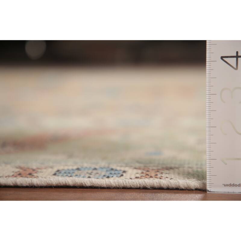 Hand Knotted Oriental 100% Wool Carpet Traditional All-Over Peach Tabriz Area Rug - 12' 8'' X 10' 0''