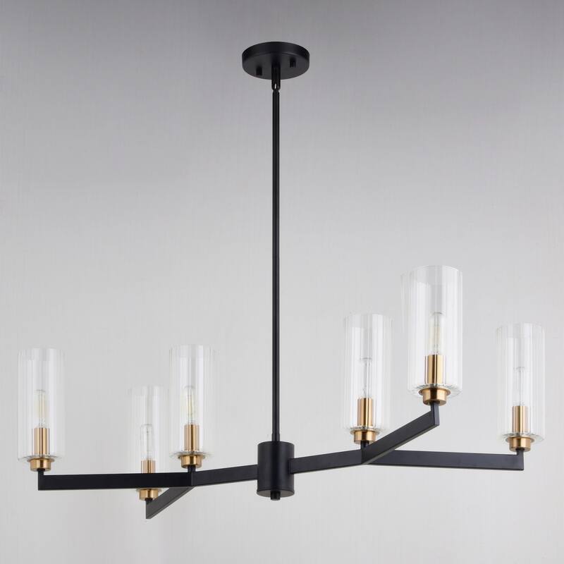 Vaxcel Lighting H0300 6 Light 32" Wide Chandelier