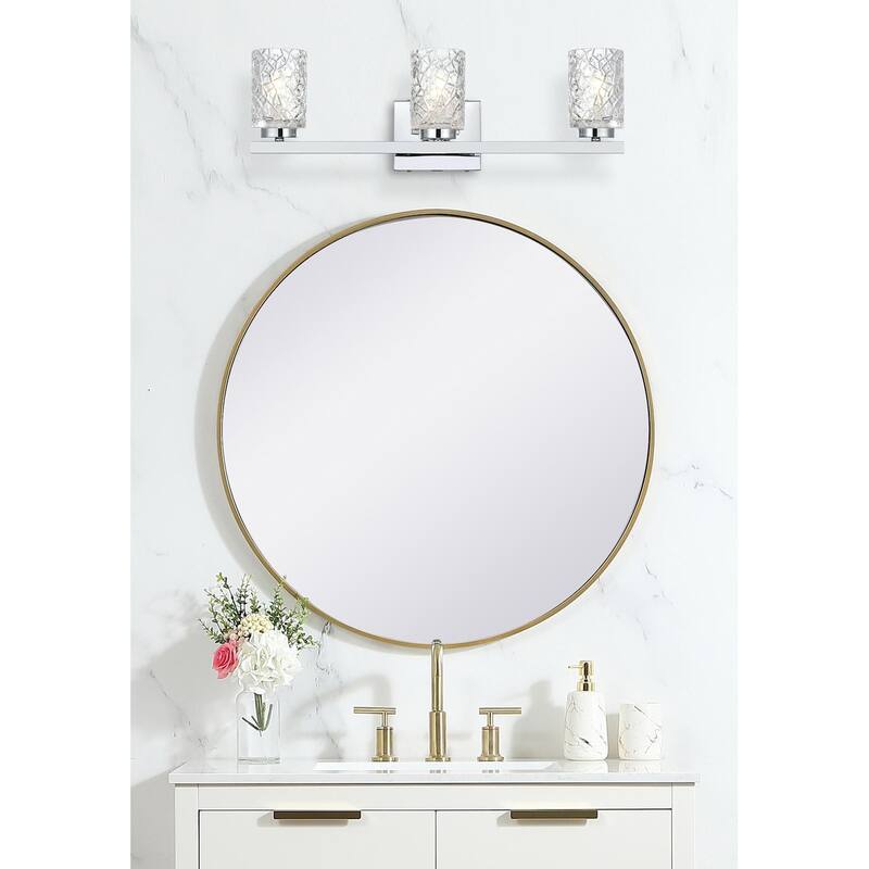 Elegant Lighting LD7027W24 Cassie 3 Light 24" Wide Vanity Light