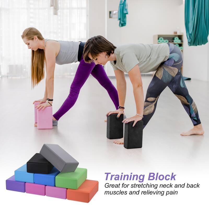 9Pcs Yoga Blocks EVA Foam Non-Slip High-Density Dance Bricks Bulk 9 Colors